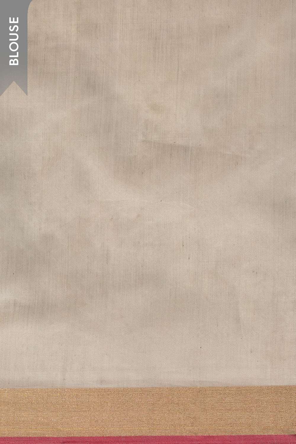 Grey Woven Pure Silk Cotton Chanderi Saree image number null