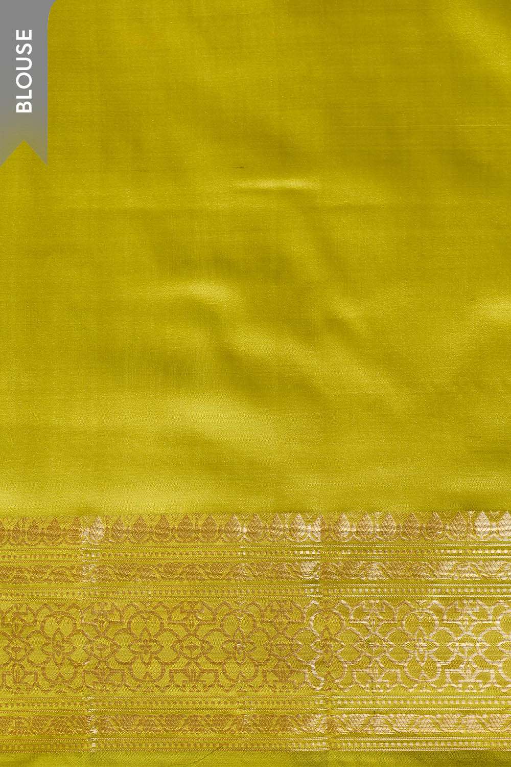 Green Silk Viscose Kadwa Banarasi Saree image number null