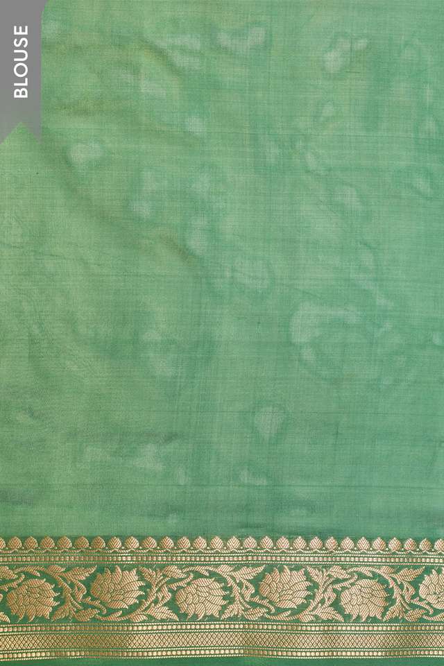 Green Silk Viscose Cutwork Banarasi Saree thumbnail image number null