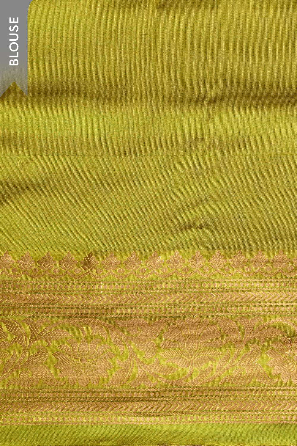 Light Green Silk Viscose Cutwork Banarasi Saree image number null