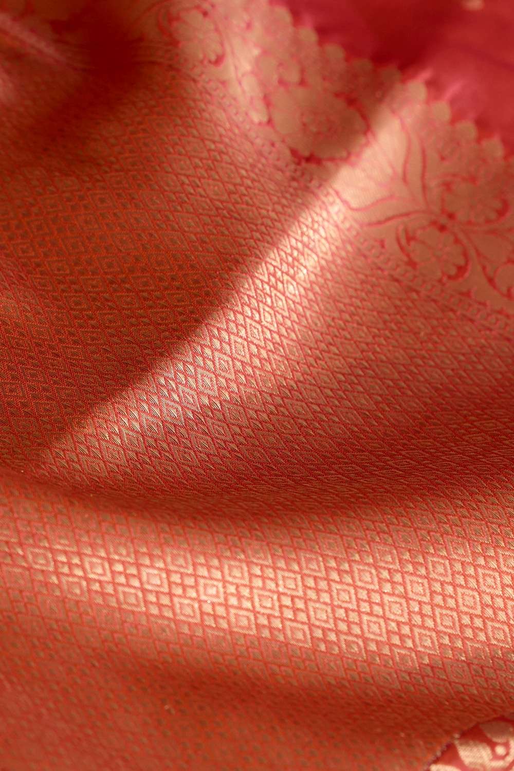 Pink Silk Viscose Cutwork Banarasi Saree image number null