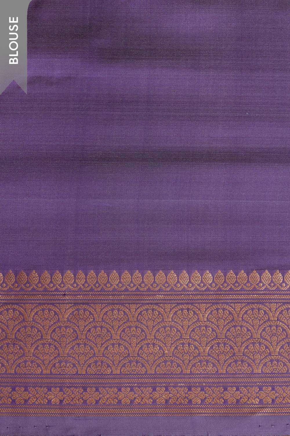 Violet Silk Viscose Kadwa Banarasi Saree image number null