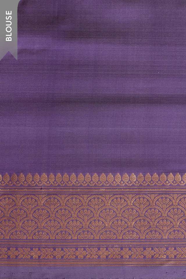 Violet Silk Viscose Kadwa Banarasi Saree thumbnail image number null