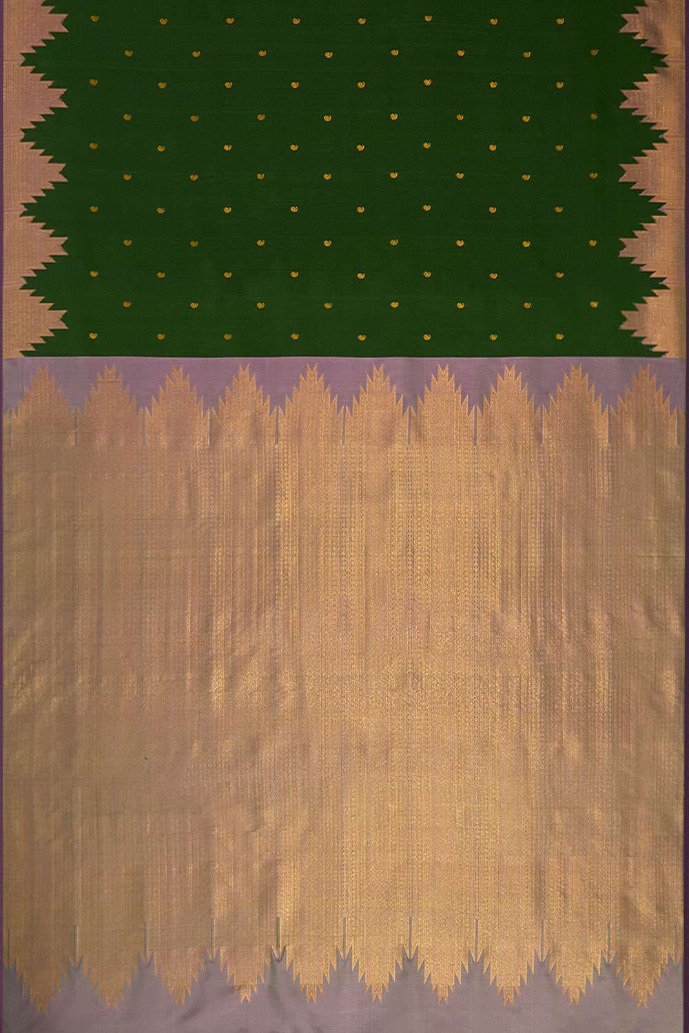 Dark Green Pure Silk Woven Kanjivaram Saree image number null