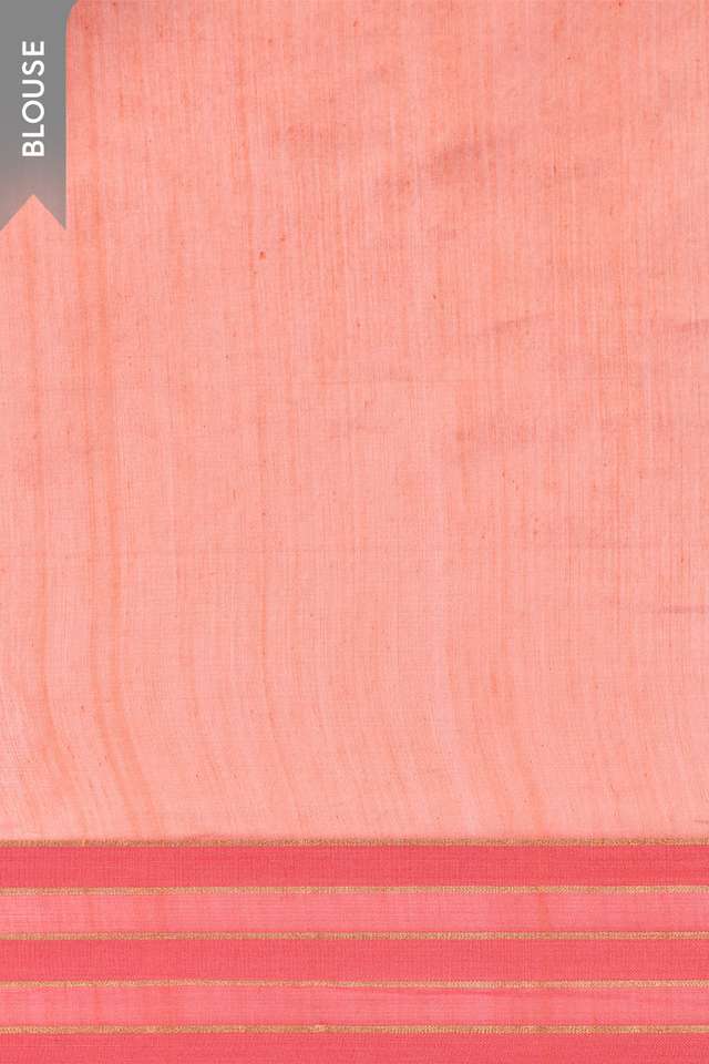 Orange Woven Pure Silk Cotton Chanderi Saree thumbnail image number null