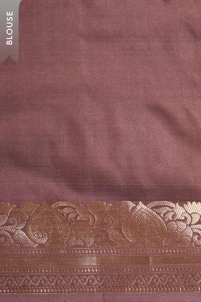 Brown Silk Viscose Kadwa Saree thumbnail image number null
