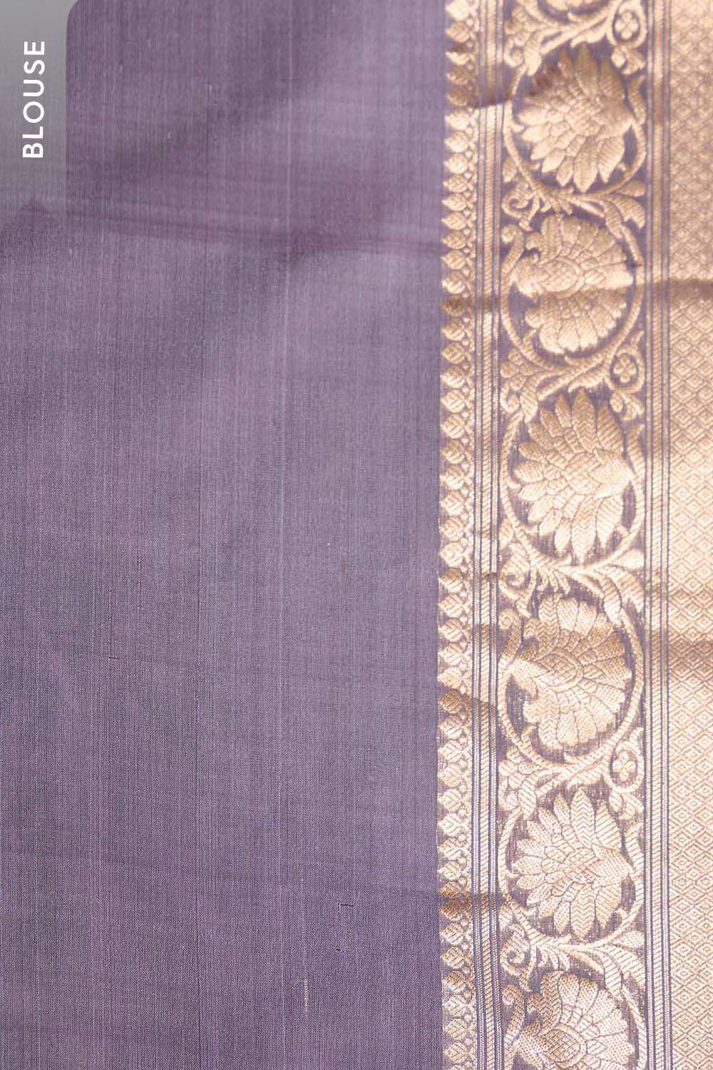 Grey Silk Viscose Kadwa Saree image number null