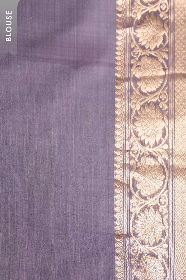 Grey Silk Viscose Kadwa Saree thumbnail image number null