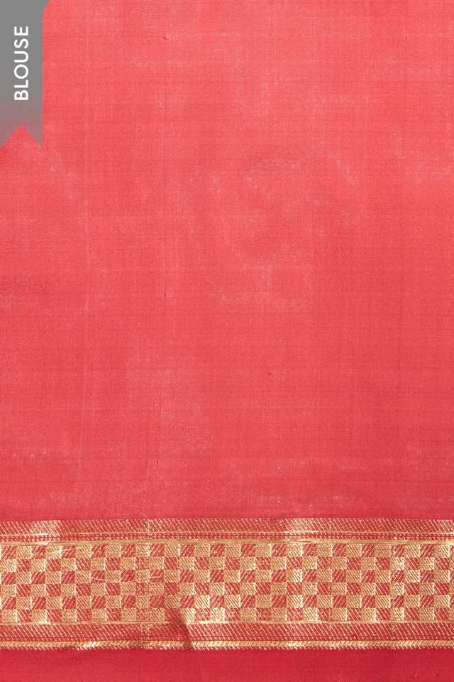Light Red Silk Viscose Cutwork Banaras Inspired Design Saree thumbnail image number null