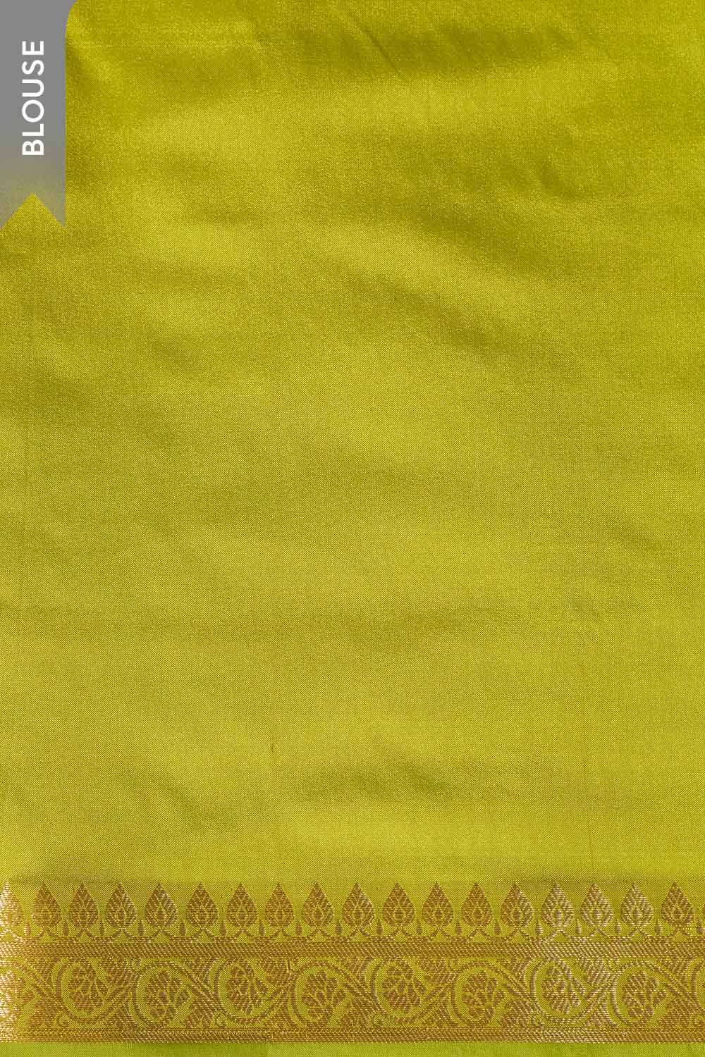 Light Green Silk Viscose Cutwork Banarasi Inspired Design Saree image number null