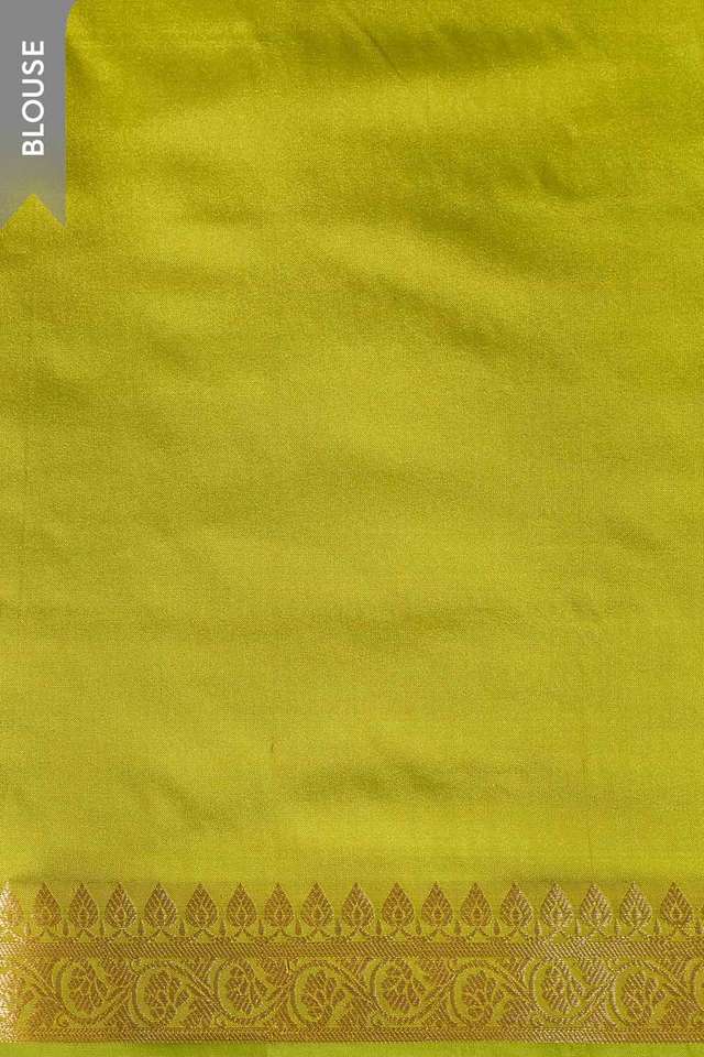 Light Green Silk Viscose Cutwork Banarasi Inspired Design Saree thumbnail image number null