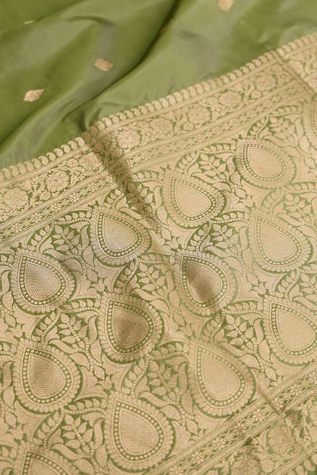 Green Silk Viscose Kadwa Saree thumbnail image number null