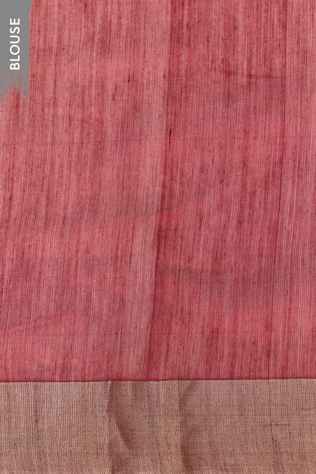 Red Silk Cotton Chanderi Eknaliya Saree thumbnail image number null