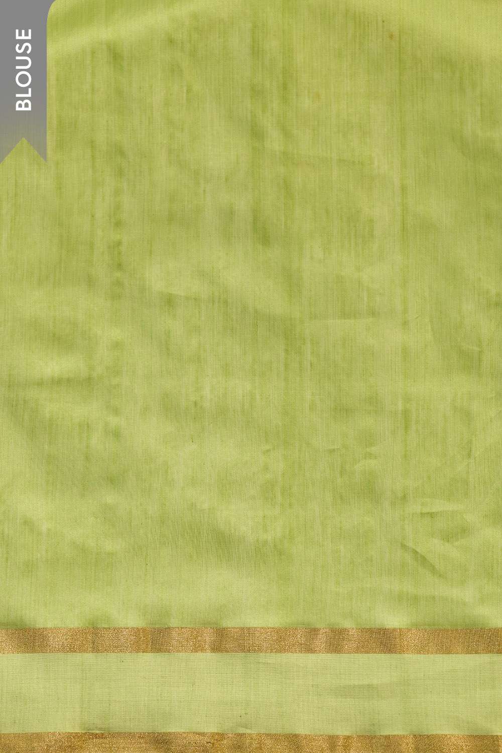 Green Woven Pure Silk Cotton Chanderi Saree image number null