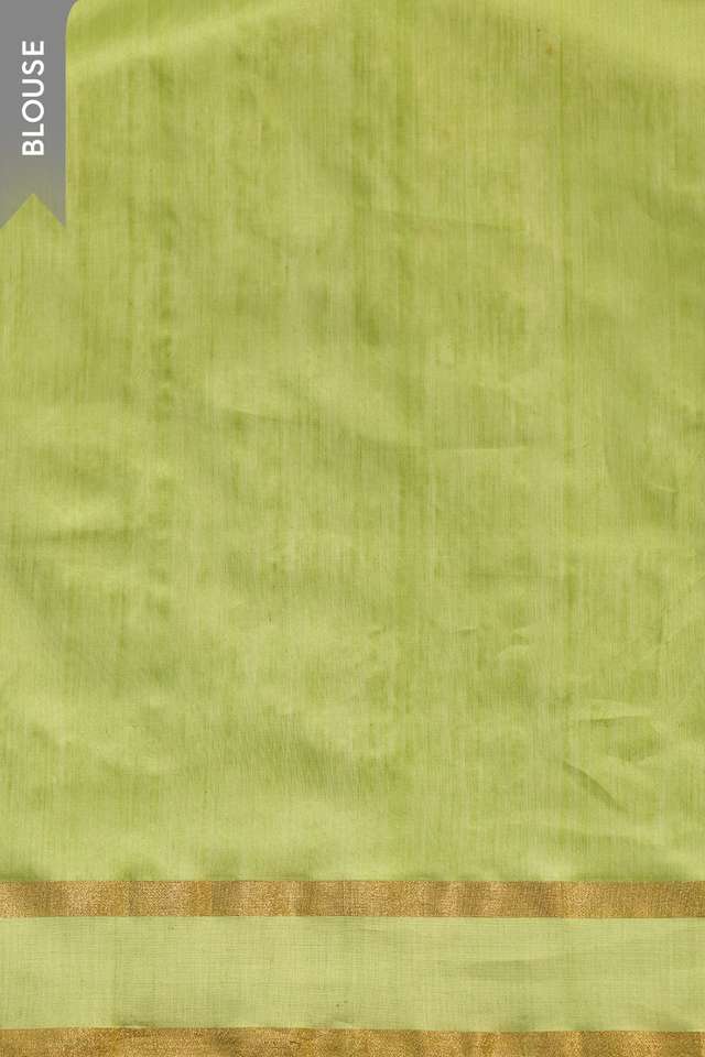 Green Woven Pure Silk Cotton Chanderi Saree thumbnail image number null