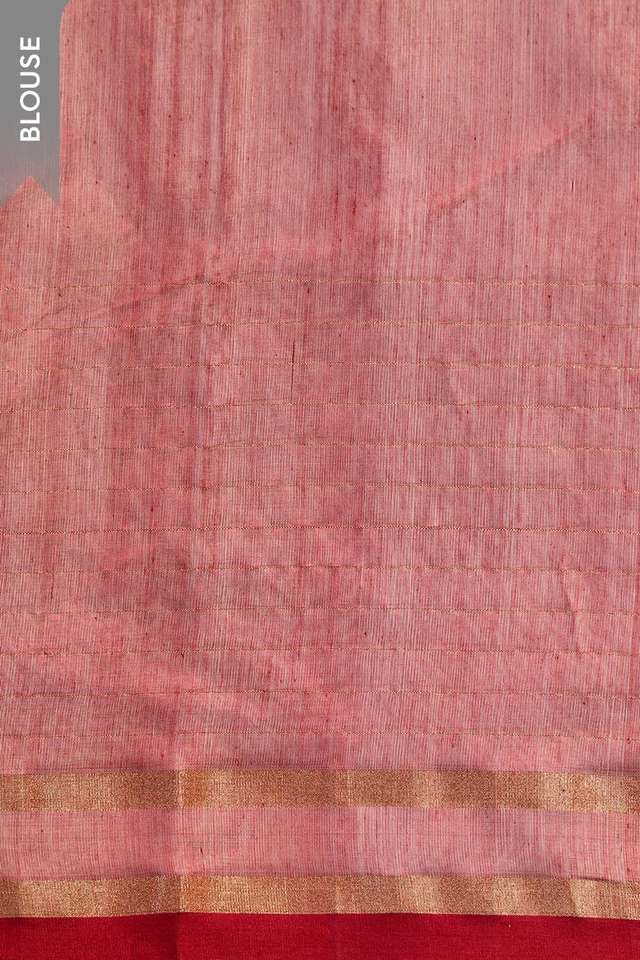 Off White Eknaliya Pure Silk Cotton Chanderi Saree thumbnail image number null