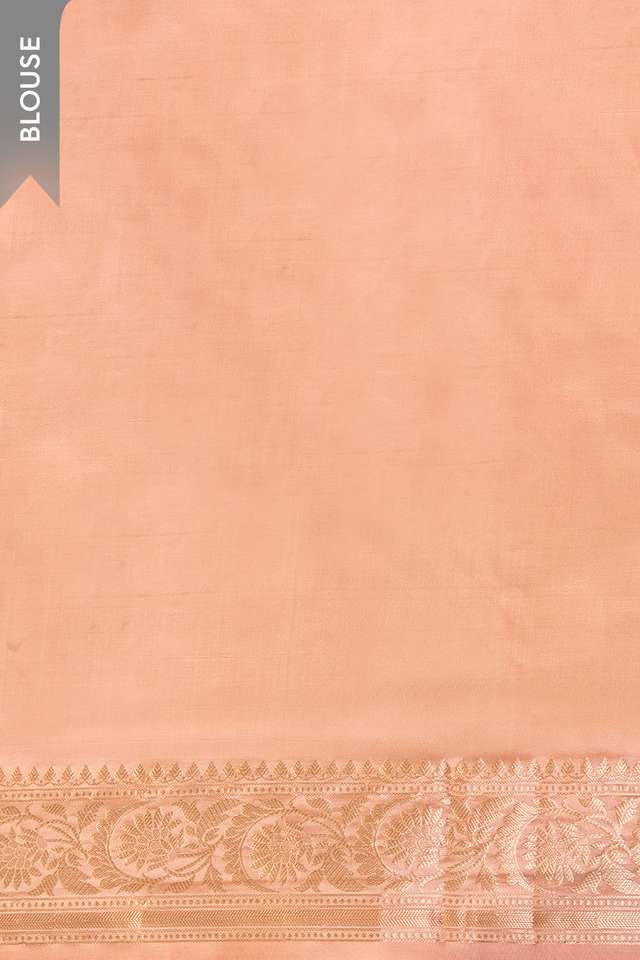 Orange Silk Viscose Cutwork Banarasi Saree thumbnail image number null