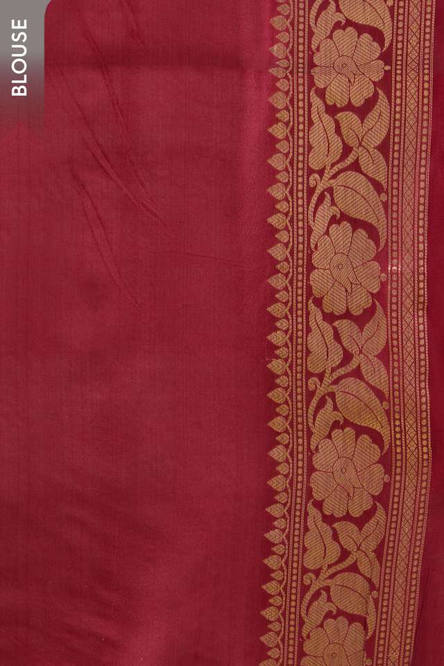 Dark Brown Cutwork Banaras Saree thumbnail image number null