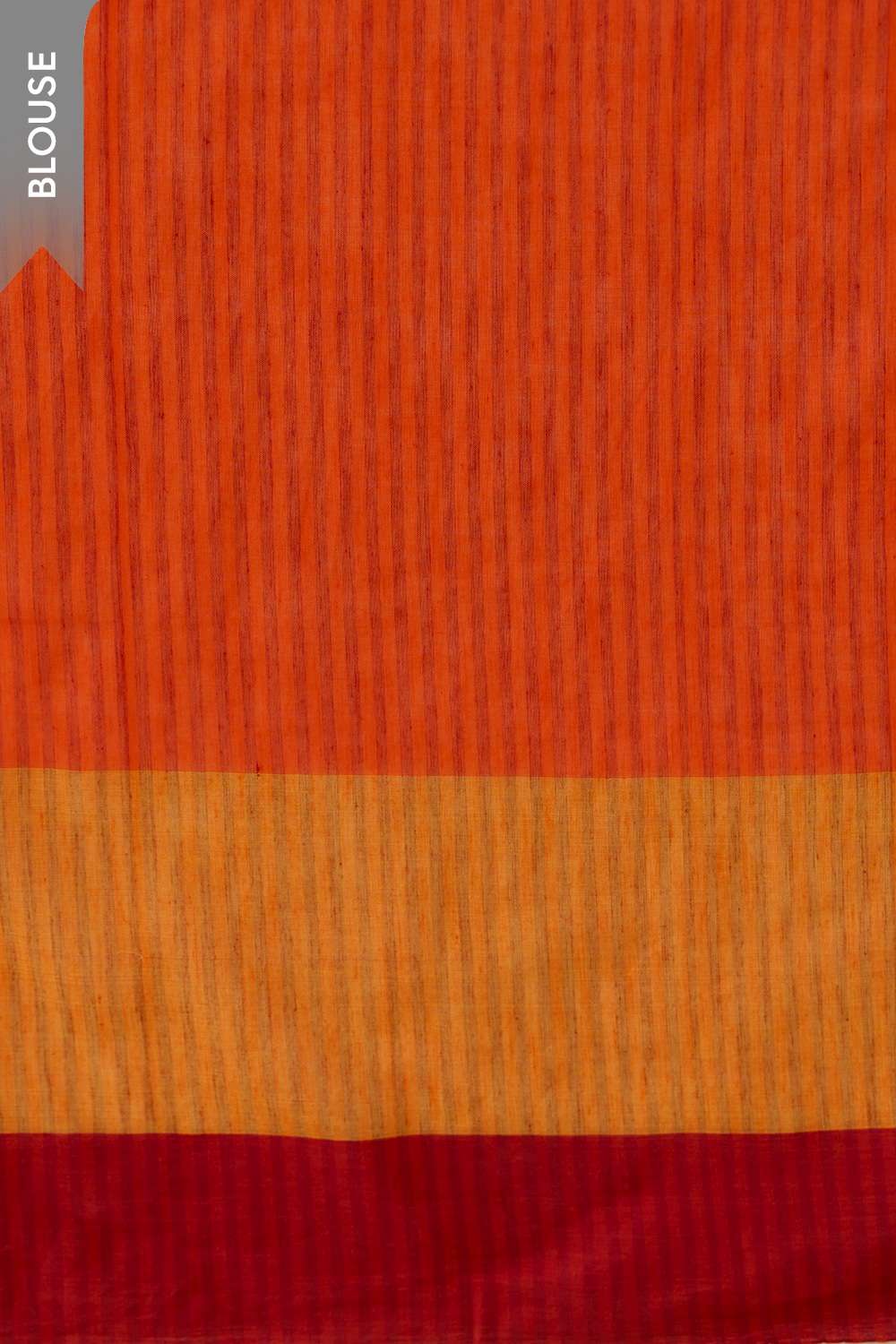 Orange Woven Pure Cotton Bengal Saree image number null