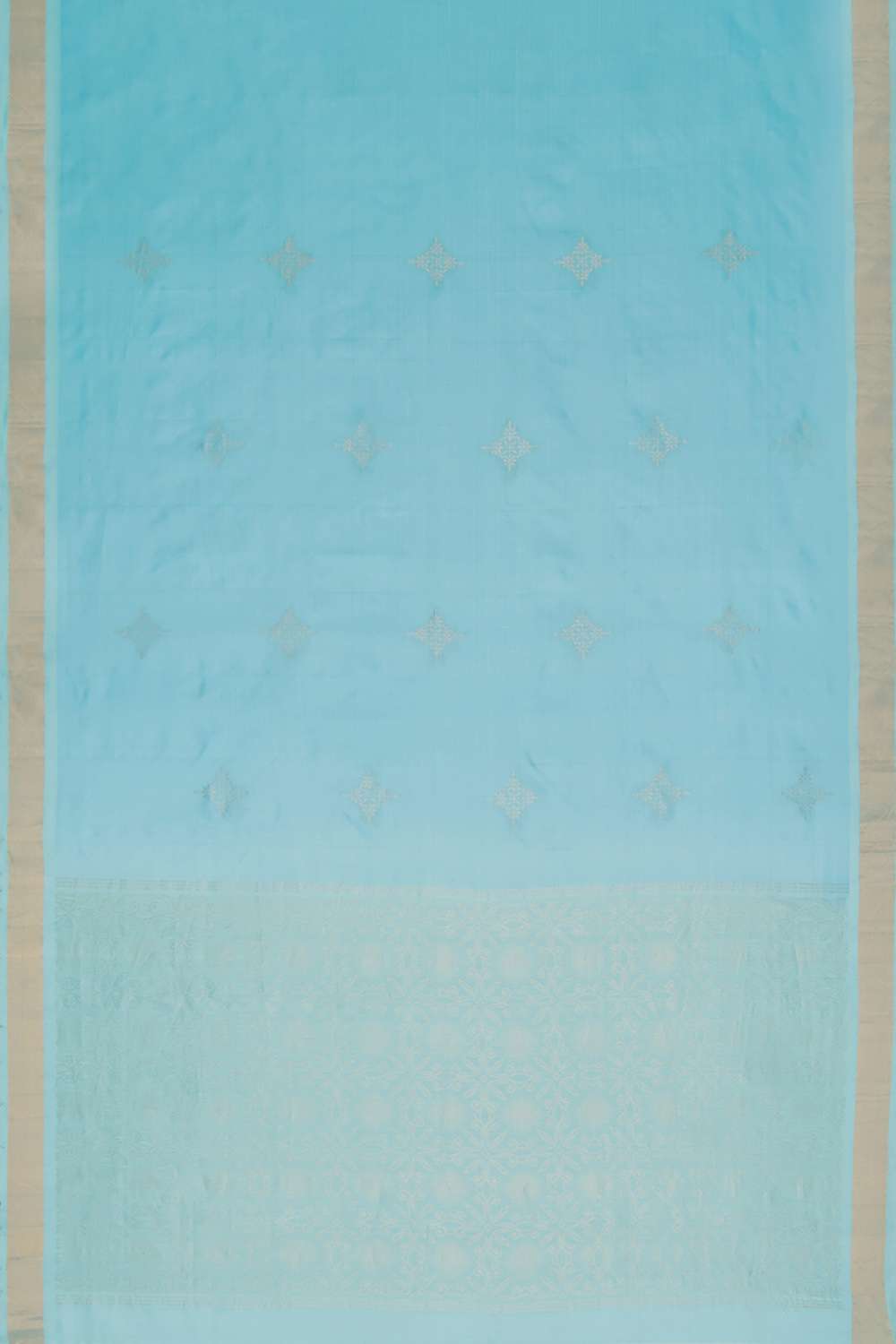 Light Blue Woven Soft Pure Silk Saree image number null
