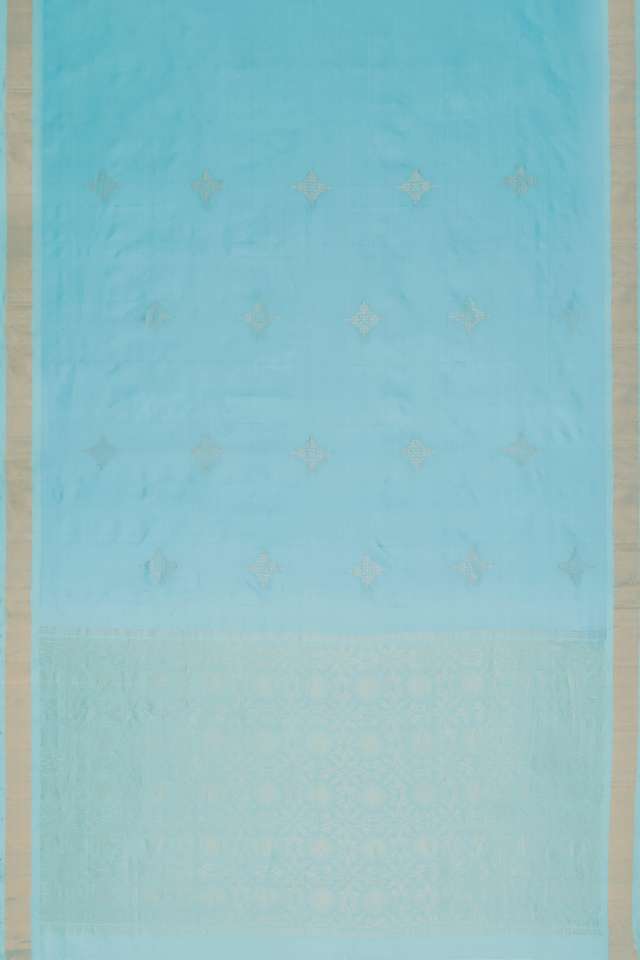 Light Blue Woven Soft Pure Silk Saree thumbnail image number null