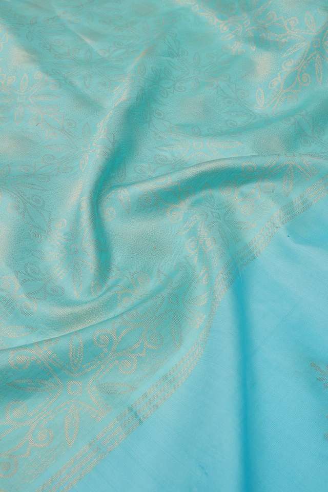 Light Blue Woven Soft Pure Silk Saree thumbnail image number null