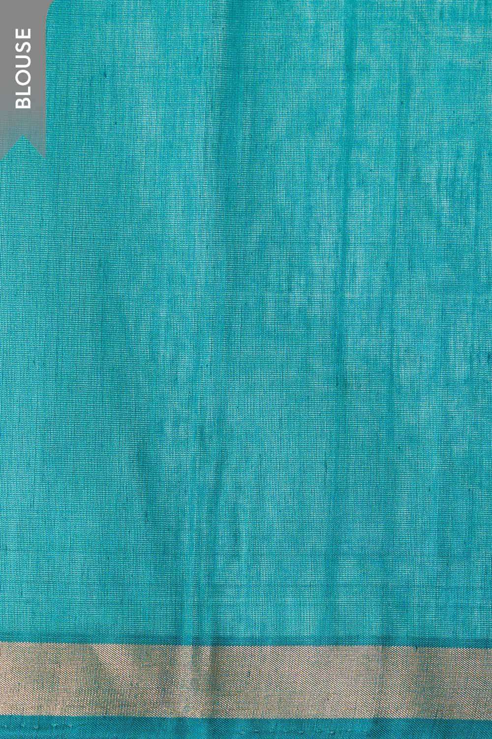 Blue Woven Pure Silk Cotton Saree image number null
