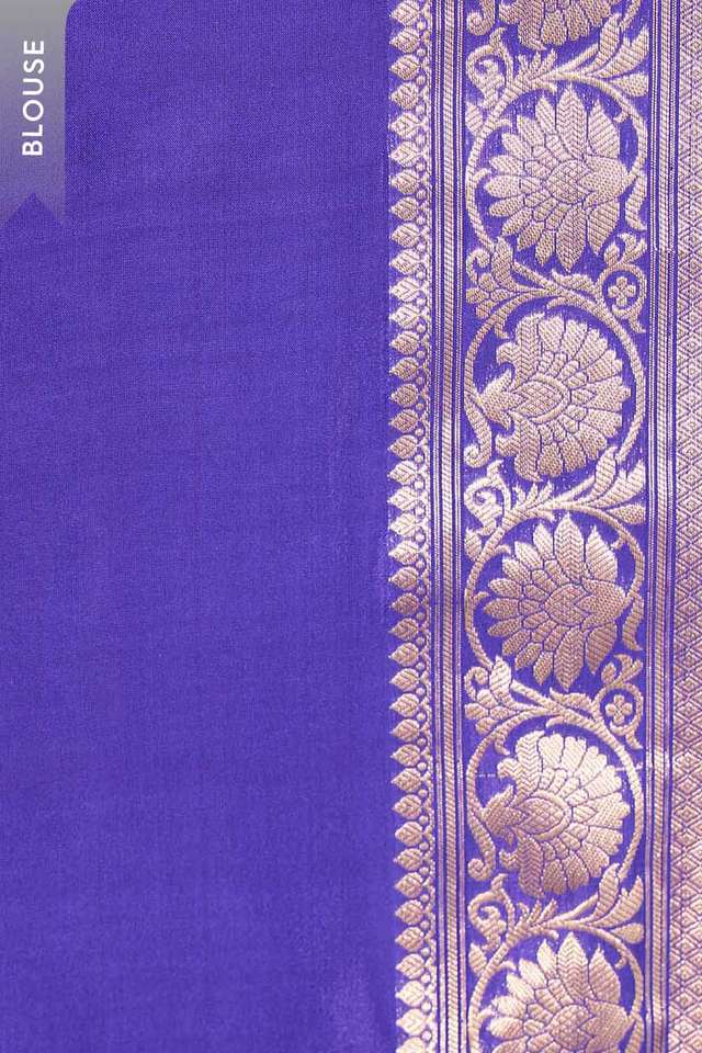 Blue Silk Viscose Cutwork Saree thumbnail image number null