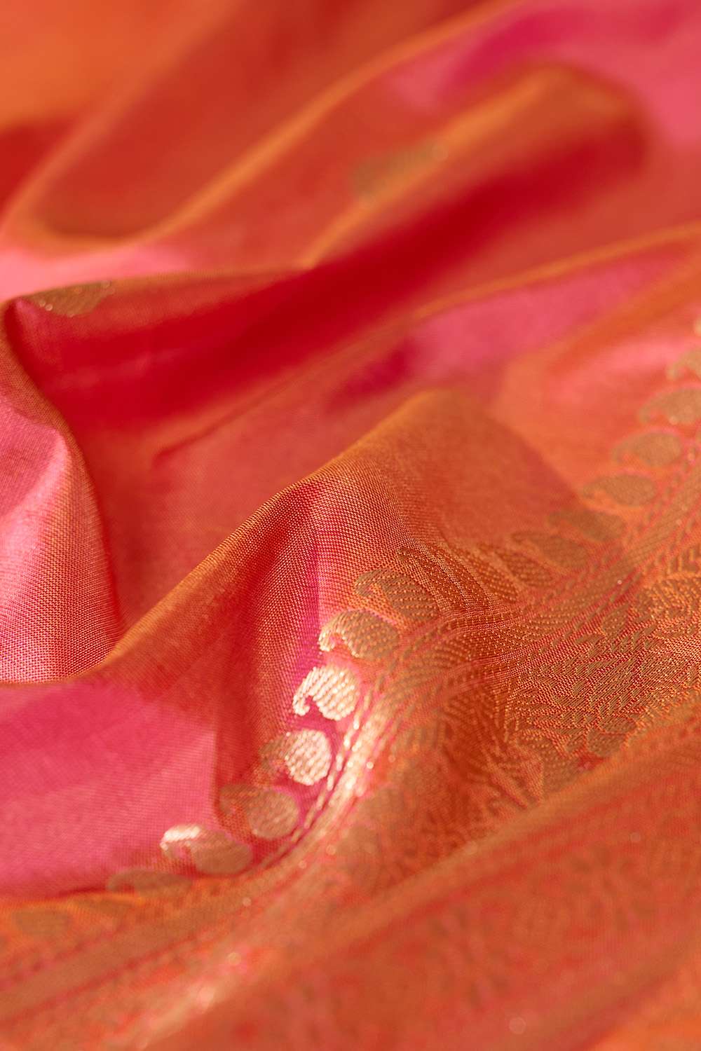 Pink Silk Viscose Kadwa Banarasi Saree image number null