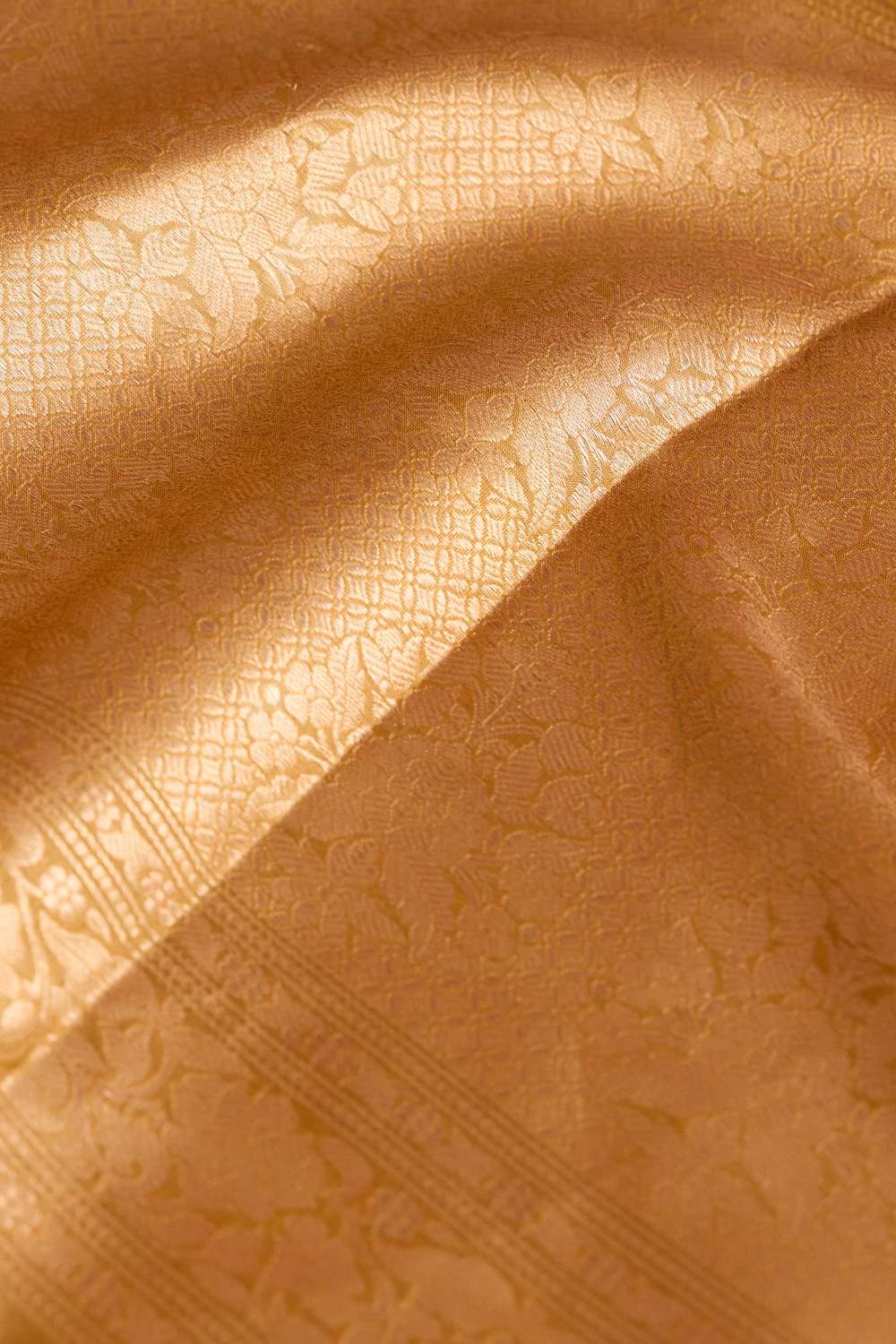 Brown Silk Viscose Kadwa Banaras Inspired Design Saree image number null