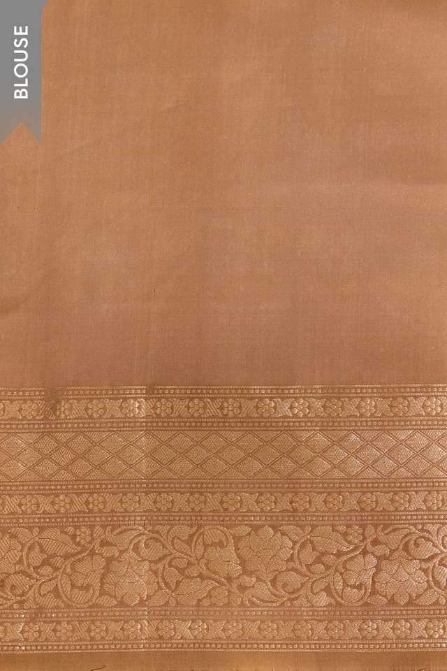 Brown Silk Viscose Kadwa Banaras Inspired Design Saree thumbnail image number null