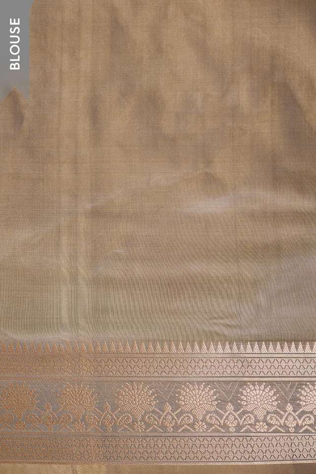 Beige Banarasi Inspired Design Silk Viscose Kadwa Saree thumbnail image number null