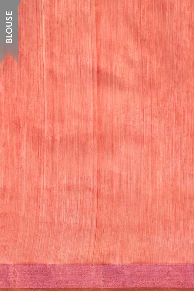 Dark Orange Woven Pure Silk Cotton Chanderi Saree thumbnail image number null