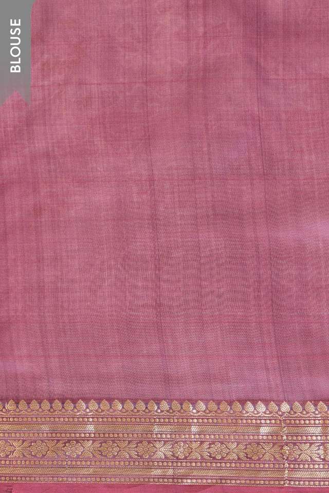 Light Violet Silk Viscose Cutwork Banarasi Saree thumbnail image number null