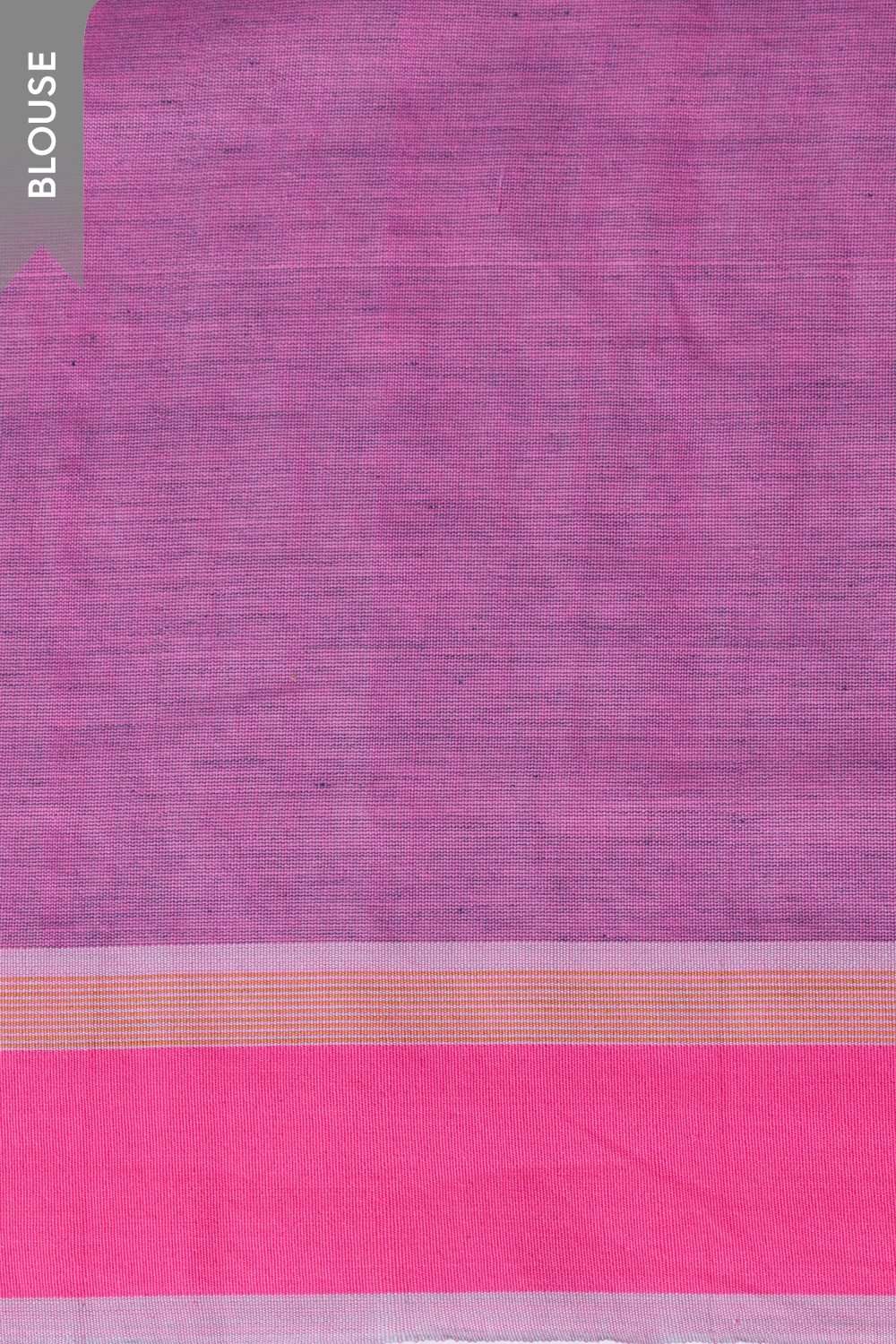 Dark Blue Woven Pure Cotton Bengal Saree image number null