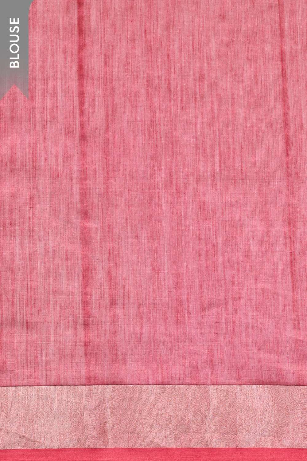 Red Eknaliya Pure Silk Cotton Chanderi Saree image number null