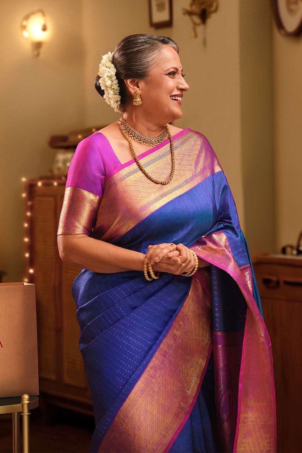 Blue Kanjeevaram Pure Silk Saree