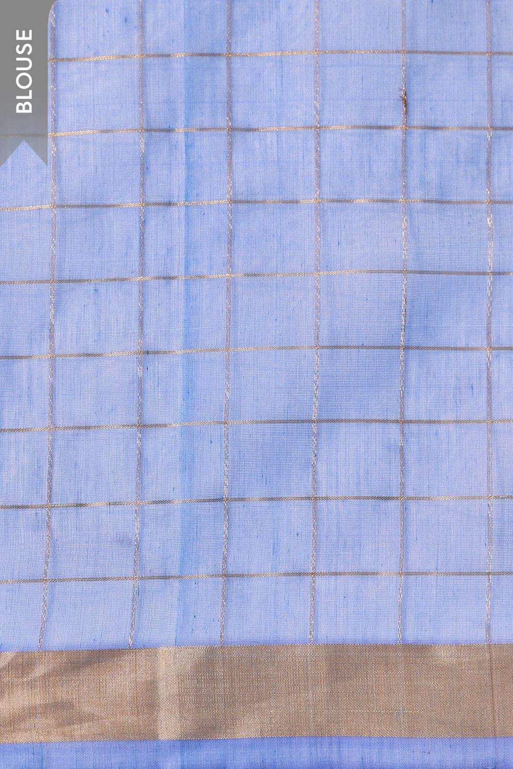 Light Blue Woven Pure Silk Cotton Saree image number null
