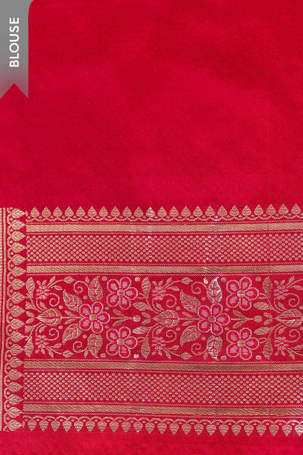 Pink Pure Silk Tanchoi Banarasi Saree image number null