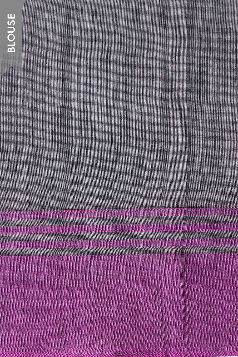 Black Chanderi Woven Pure Silk Cotton Saree image number null