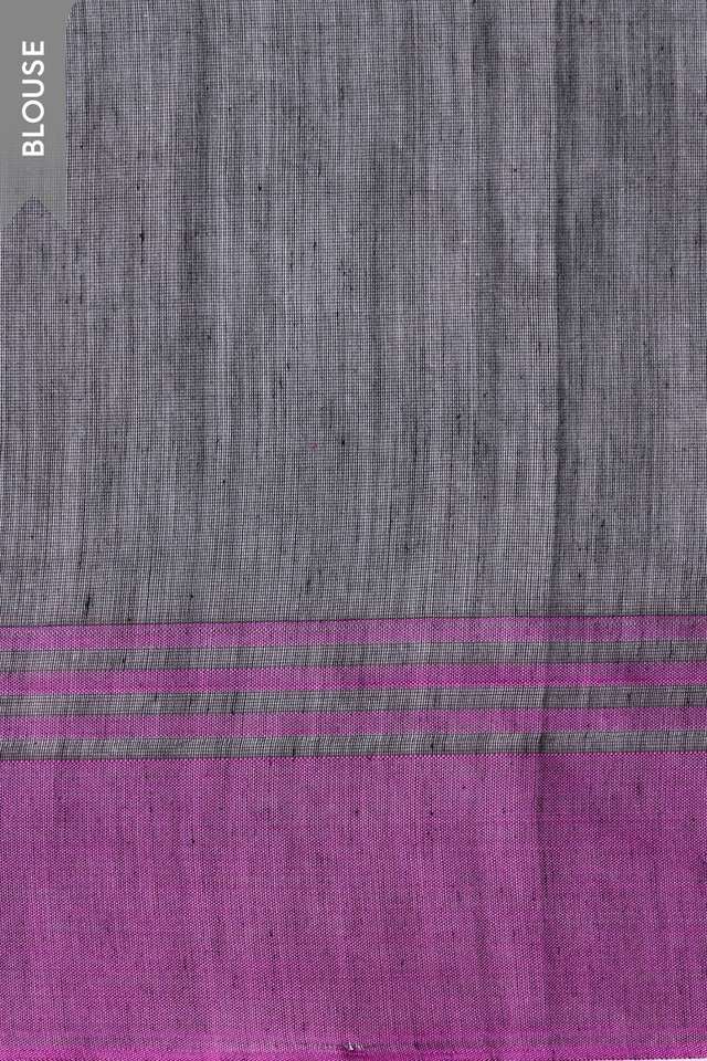 Black Chanderi Woven Pure Silk Cotton Saree thumbnail image number null