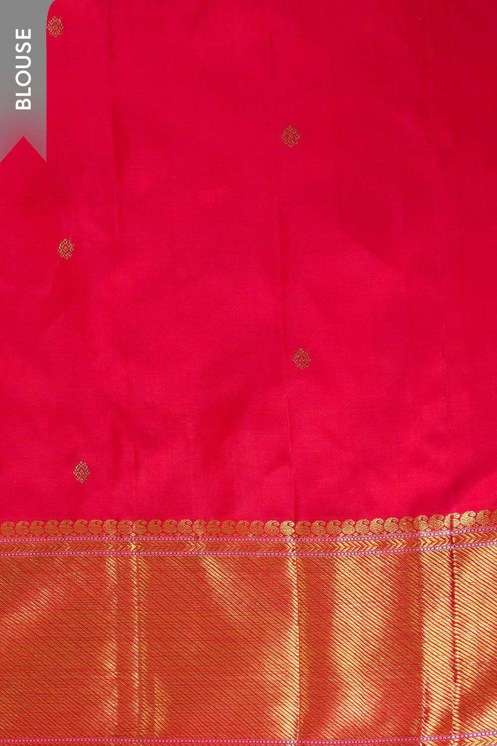 Pink Brocade Pure Silk Kanjeevaram Saree image number null