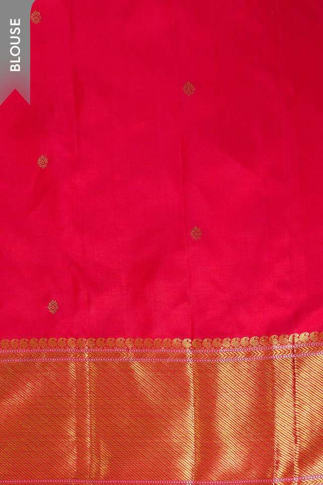 Pink Brocade Pure Silk Kanjeevaram Saree thumbnail image number null