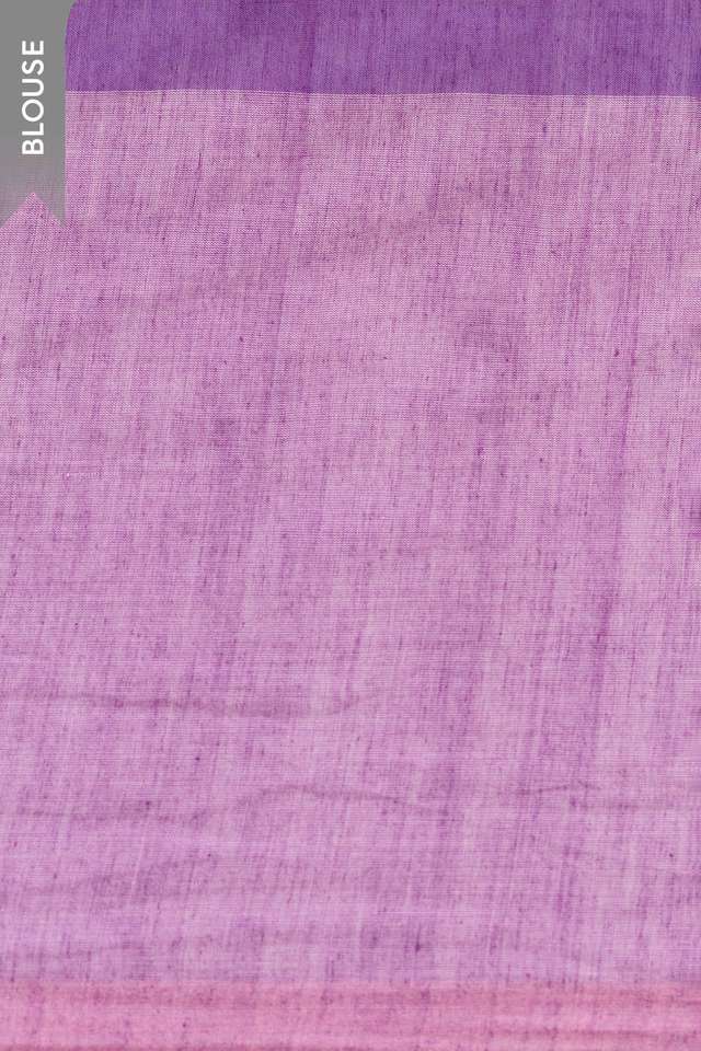 Purple Woven Pure Cotton Bengal Saree thumbnail image number null