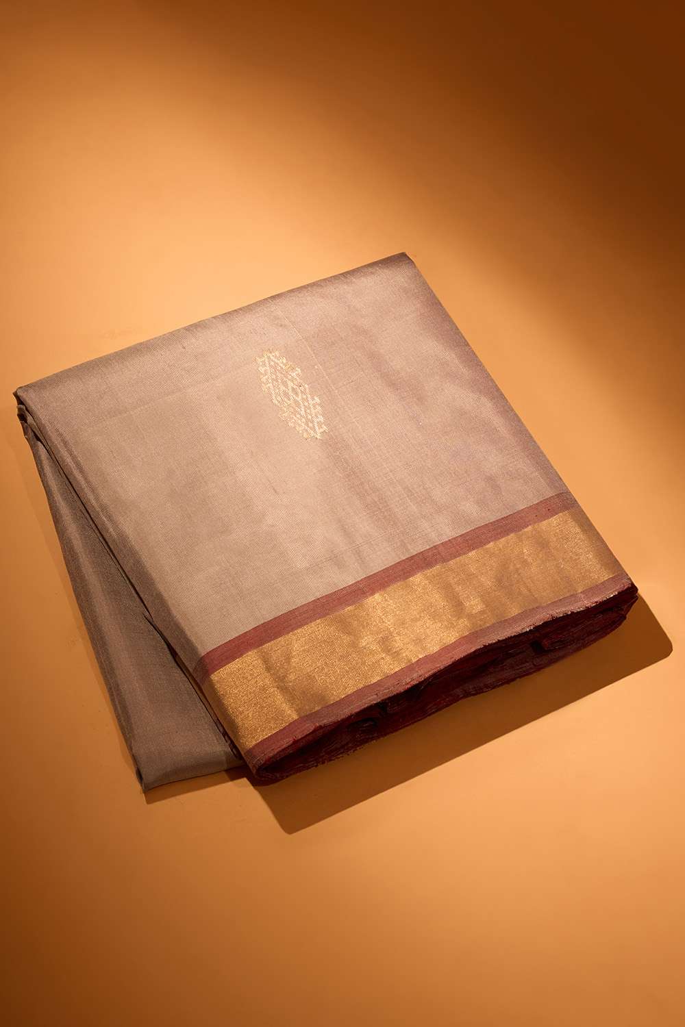 Grey Woven Soft Pure Silk Saree image number null