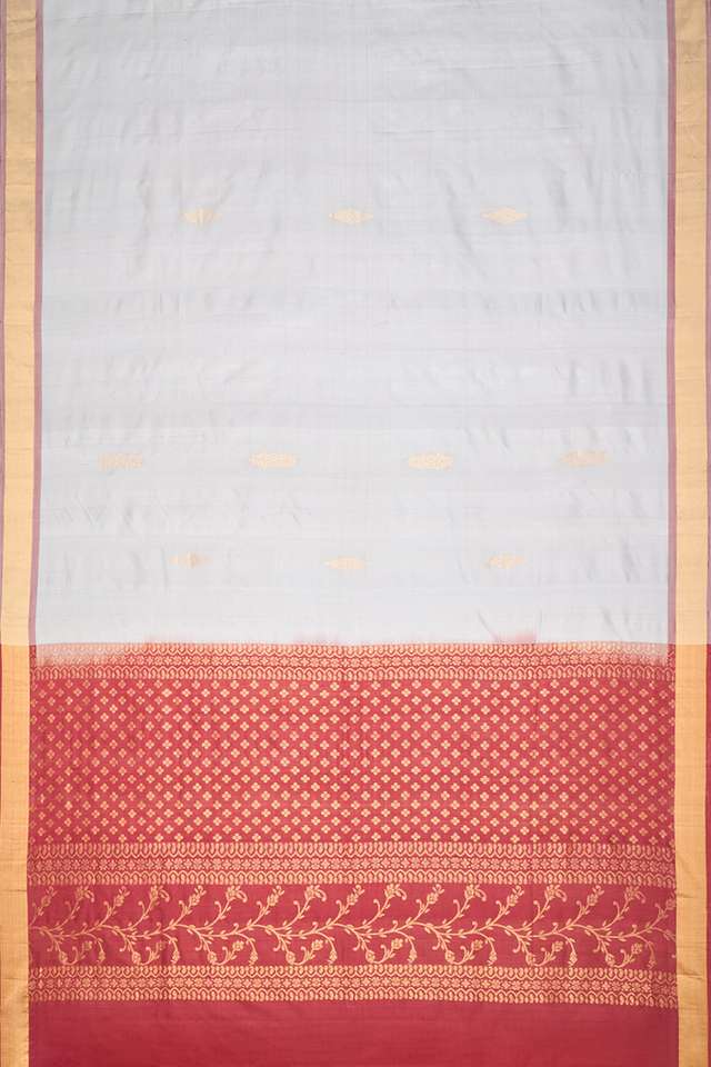Grey Woven Soft Pure Silk Saree thumbnail image number null