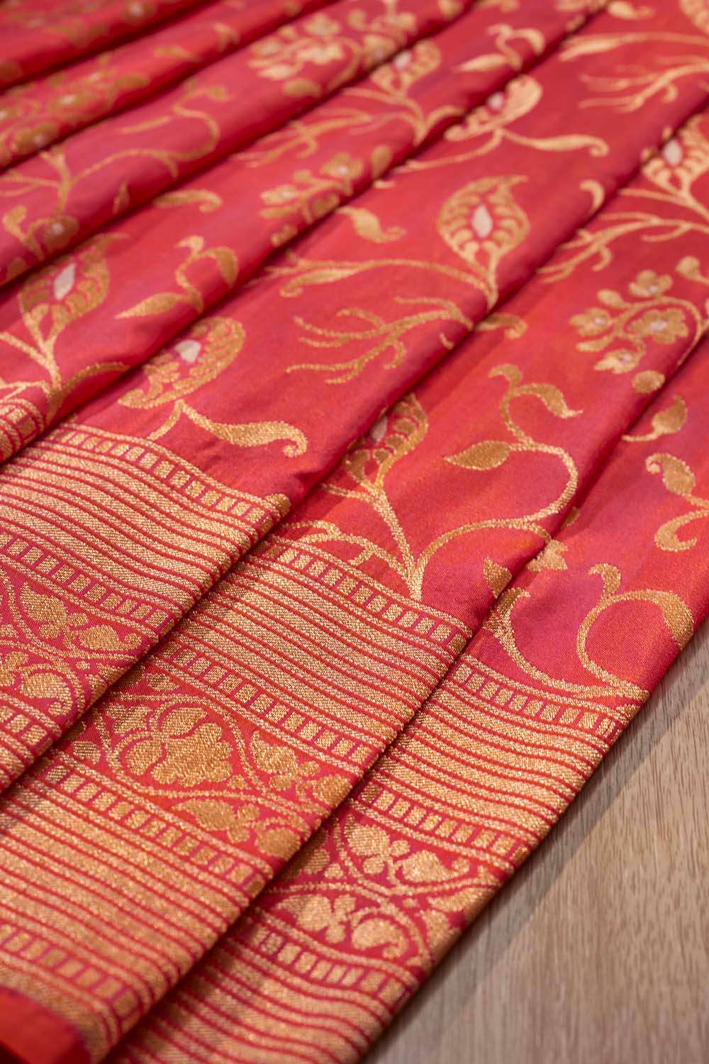 Light Pink Banaras Silk Saree image number null