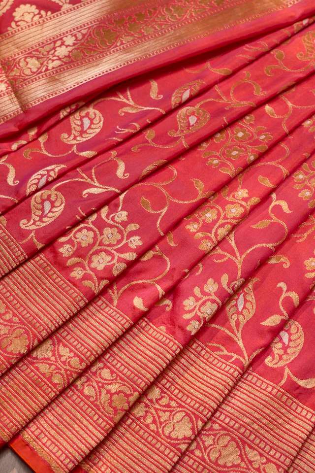 Light Pink Banaras Silk Saree thumbnail image number null
