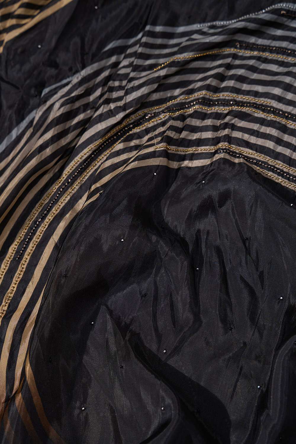 Black Printed Viscose Saree image number null