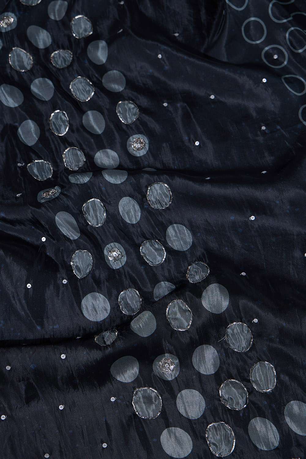 Black Viscose Embroidered Saree image number null